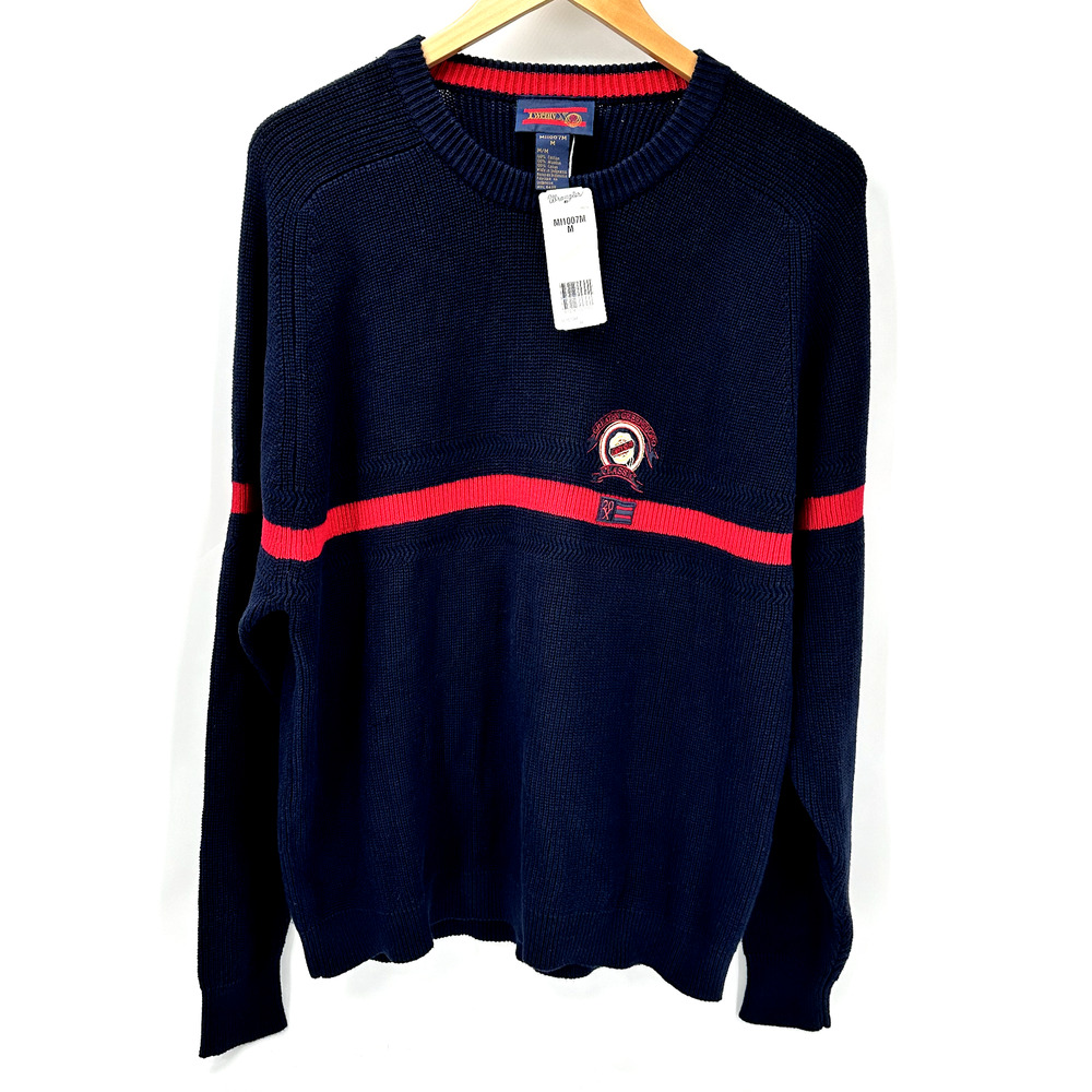 Wrangler 20X Sweater Mens Medium GREATER GREENSBORO CLASSIC Blue Red NOS NEW